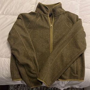 Athleta Olive green fleece Ike zip up jacket